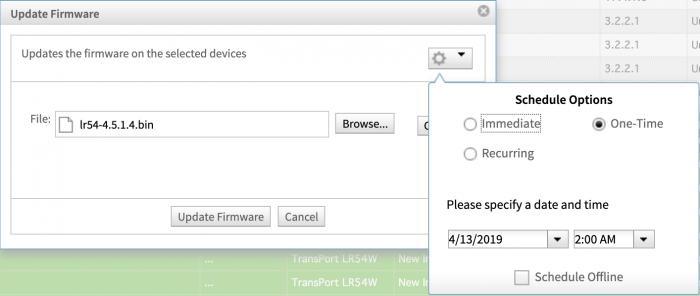 Schedule Firmware Update